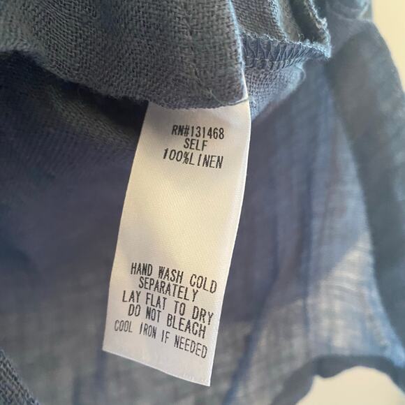 Fate by LFD 100% Linen Blouse Blue Womens Size Small - Picture 5 of 8